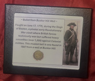 Revolutionary War documented musket ball, recovered from a well at Bunker Hill in 1847