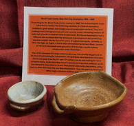 Two small 17th century clay salts from an important New York City (New Amsterdam) site, circa 1630-1690
