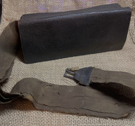Revolutionary War Cartridge “Belly” box, with remains of original linen sling