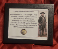 Revolutionary War documented musket ball, recovered from a well at Bunker Hill site in 1847 (SOLD)