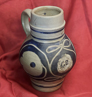 VERY RARE – Westerwald Jug with “GR” under the crown, circa 1713-1728