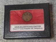 Union Eagle Button recovered at the 1st Corp Hospital site, Gettysburg