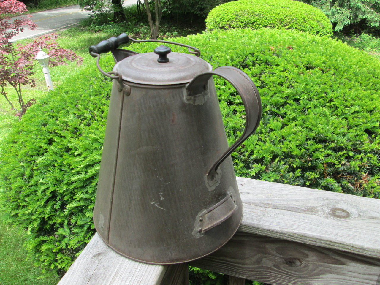 Large Tin Camp Coffee Pot (SOLD) Yankee Rebel Antiques