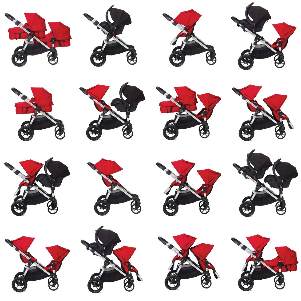 baby jogger city select double red
