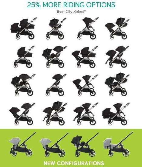 City select lux store double stroller configurations