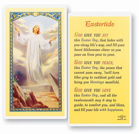 Eastertide Resurrection Laminated Holy Card