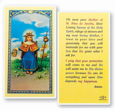 St. Nino of Atocha Laminated Holy Card