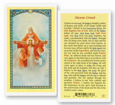Nicene Creed Laminated Holy Card