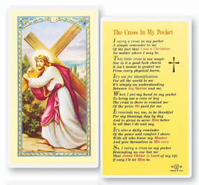 Cross in My Pocket Laminated Holy Card
