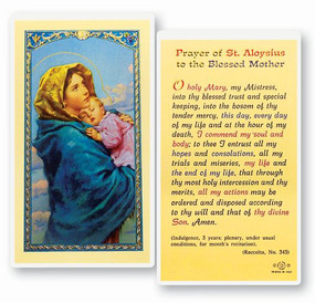 Madonna of the Street (Prayer of St. Aloysius) Laminated Holy Card