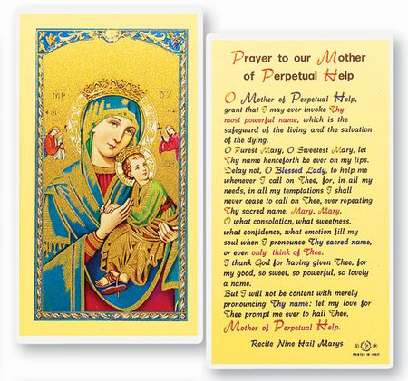 Prayer to our Mother of Perpetual Help Laminated Holy Card