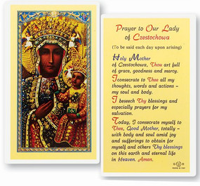 Our Lady of Czestochowa Prayer Laminated Holy Card