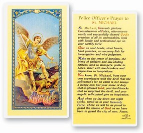 St. Michael Police Officer's Prayer Laminated Holy Card