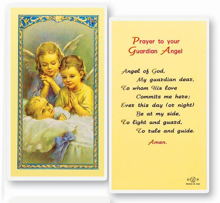 Guardian Angel Prayer Laminated Holy Card