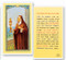 St. Clare Prayer Laminated Holy Card