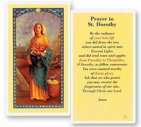 St. Dorothy Prayer Laminated Holy Card