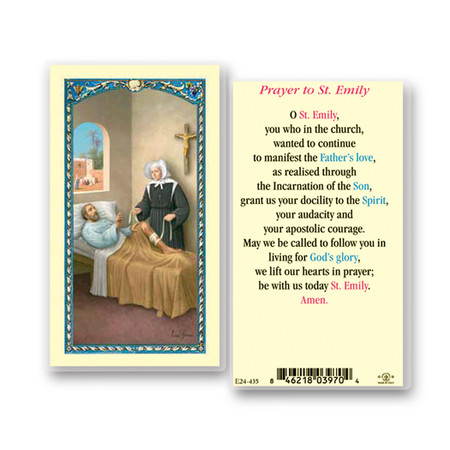 St. Emily Prayer Laminated Holy Card