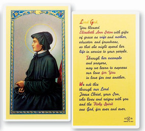 St. Elizabeth Ann Seton Prayer Laminated Holy Card