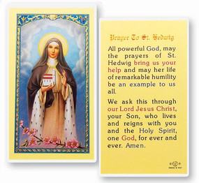 St. Hedwig Prayer Laminated Holy Card