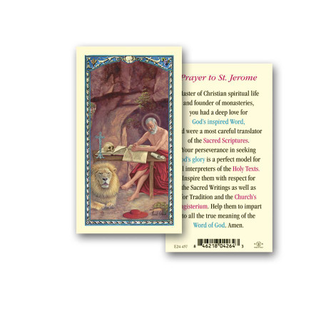 St. Jerome Prayer Laminated Holy Card