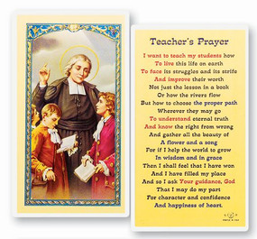 Teacher's Prayer Laminated Holy Card