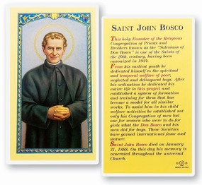 St. John Bosco Laminated Holy Card