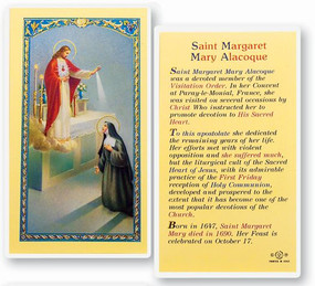 St. Margaret Mary Alacoque Laminated Holy Card
