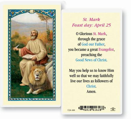St. Mark Laminated Holy Card