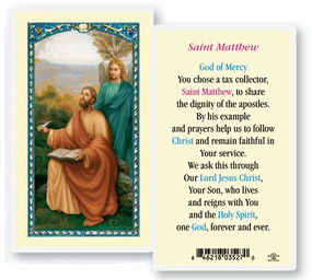 St. Matthew Laminated Holy Card