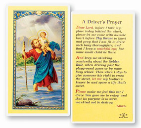 St. Christopher Driver's Prayer Laminated Holy Card