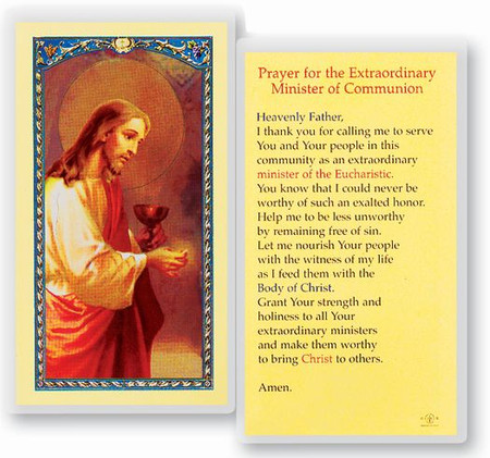 Prayer for the Extraordinary Minister of Communication Laminated Holy Card