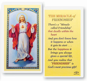 Miracle of Friendship Laminated Holy Card