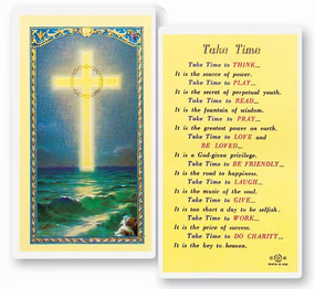 Take Time Laminated Holy Card