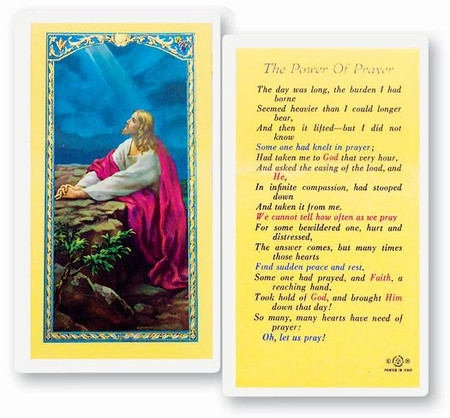 Power of Prayer Laminated Holy Card
