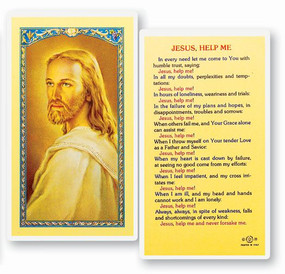 Jesus Help Me Laminated Holy Card