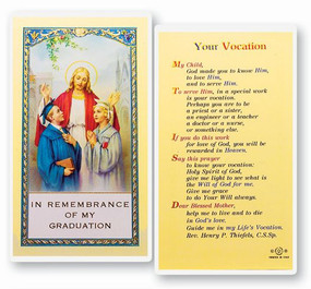 Your Vocation Guidance Laminated Holy Card