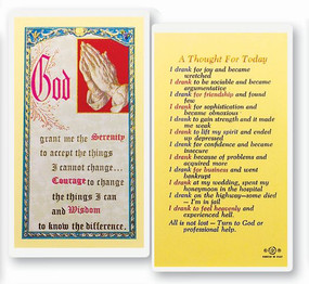 Thought for Today Laminated Holy Card