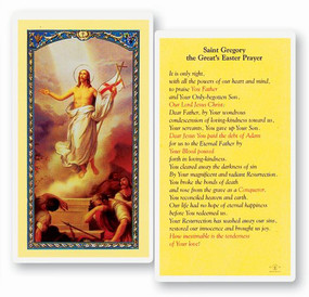 St. Gregory Great Easter Prayer Laminated Holy Card