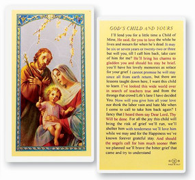 God's Child and Yours Laminated Holy Card