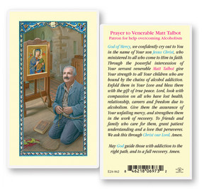 Matt Talbot Prayer Laminated Holy Card