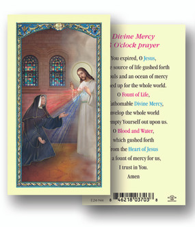 Divine Mercy 3 O'Clock Prayer Laminated Holy Card