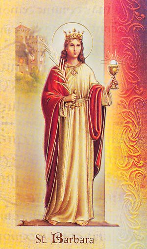 St. Barbara Biography Card