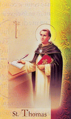 St. Thomas Aquinas Biography Card