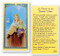 Our Lady of Mt. Carmel Prayer Laminated Holy Card