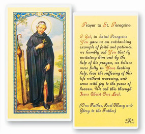 St. Peregrine Prayer Laminated Holy Card