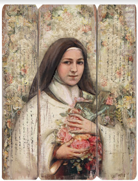 St. Therese Wood Panel