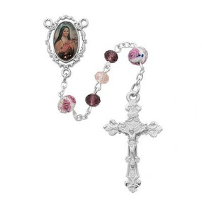 Pink & Purple St. Therese Rosary