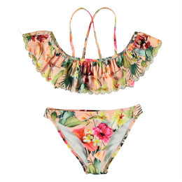Molo      Natacha 2pc Bikini Swimsuit - Hawaiian Flowers - size 7/8