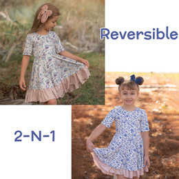 Evie's Closet  Back To School School Days / Laurel Reversible Knit Dress - size 3T