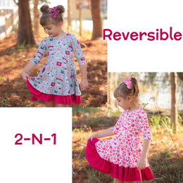 Evie's Closet  Christmas / Valentines Reversible Knit Dress